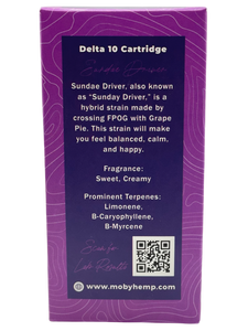 Delta 10 Cartridge - Sundae Driver